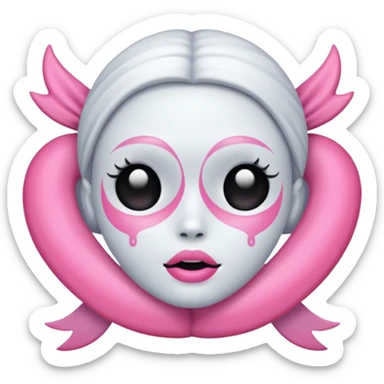 Make this 💀 with a 🎀 and some ✨ don’t make a backround and don’t change the original 💀  sticker