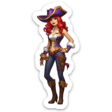 miss fortune league of legends full body sticker