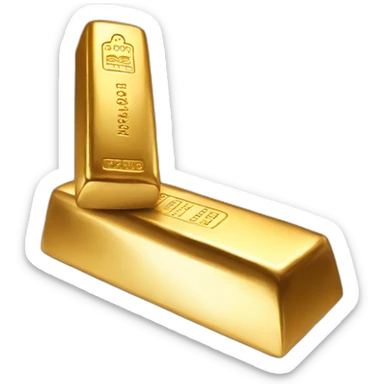 gold bar in hand sticker