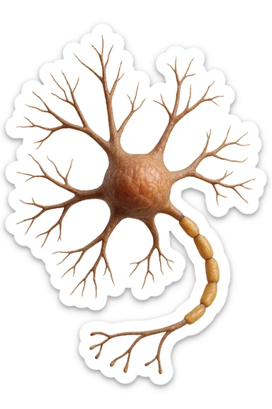 neurone umano anatomico fluttua in aria realistici in 4k sticker