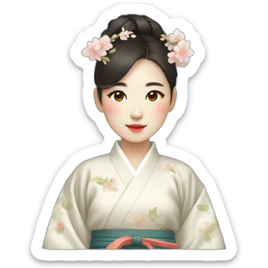 korean traditional dress only sticker