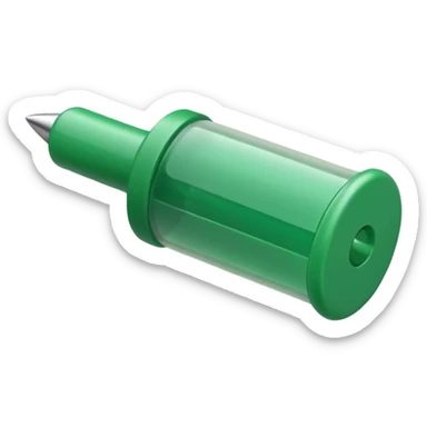green push pin sticker
