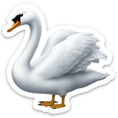 Swan crying  sticker