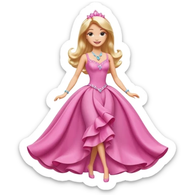 lav en barbie mariposa fe der poser i fuld figur sticker