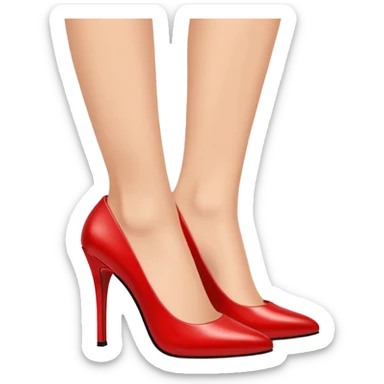women's red shoes sticker