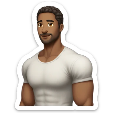 1.8m slight muscle lines, sunny handsome guy, straight man sticker