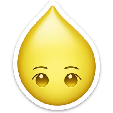 oil drop yellow 3d sticker