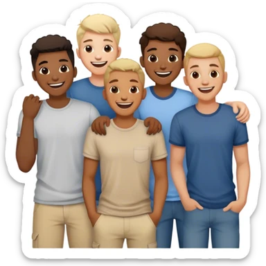 male friend group sticker
