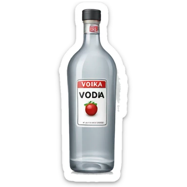 bottle of vodka sticker