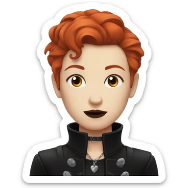 redhead goth sticker