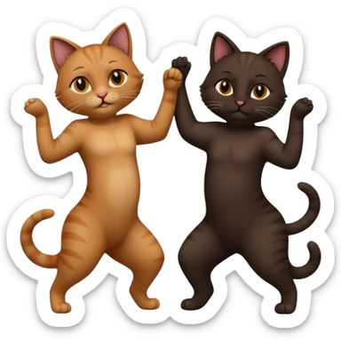 Cats couple bachata dancing  sticker