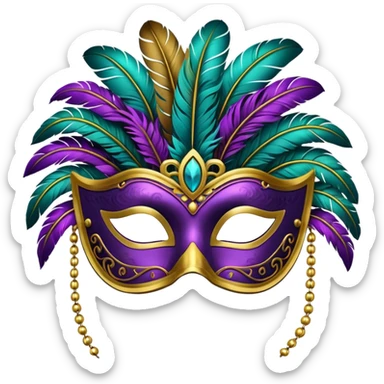 mascara de carnaval sticker