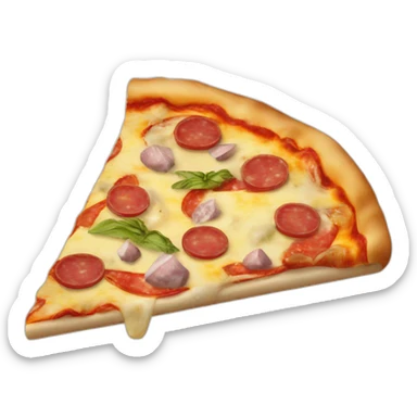 Pizza with artichokes, salami and tunna sticker