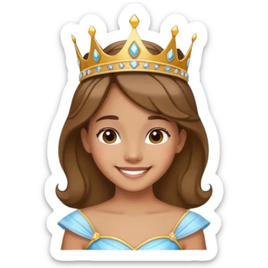 smiling girl with tiara outdoors sticker