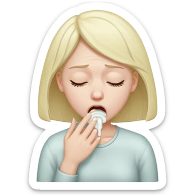 Une femme qui vomit blanc sticker