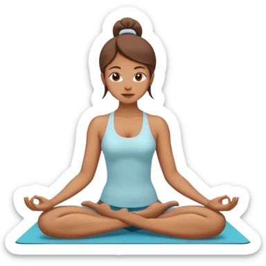A woman is practicing yoga.

 sticker