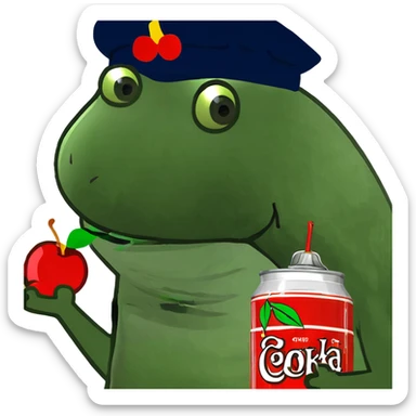 Cherry Coke and sushi sticker
