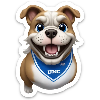 UNC Asheville bulldog cheering sticker