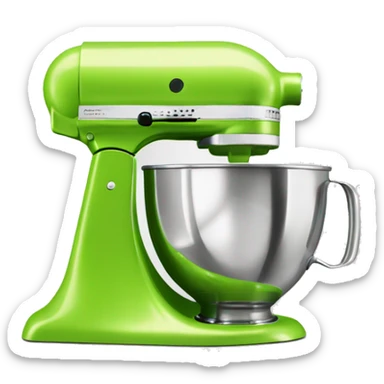 Realistic lime green kitchenaid mixer isolated.  sticker