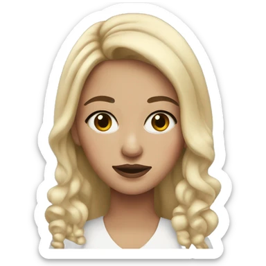 British girl with British makeup  sticker