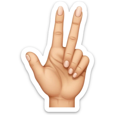 Its a meme in indai that is a hand gesture which middle finger is faced front and all finger is faced upward sticker
