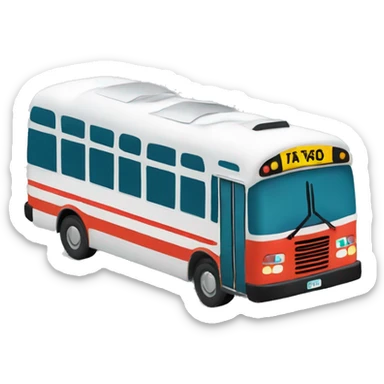 bus tayo nuansa natal sticker