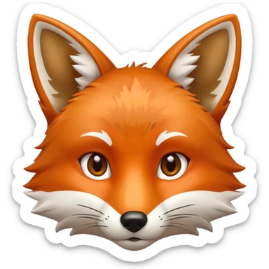 fox face sticker