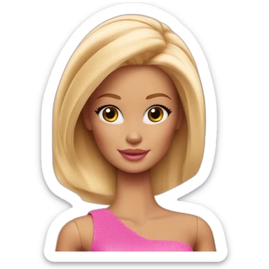 Blonde girl Barbie sticker