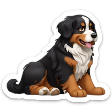 bernese mountain dog viking sticker