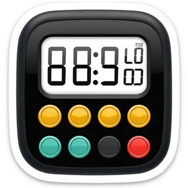digital timer with 15:00 display sticker