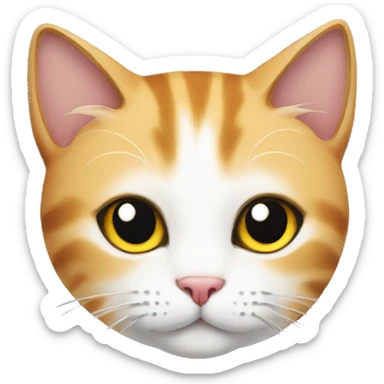 cat on the table lay sticker