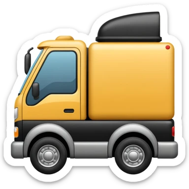 quiero un emoji de un camion de envios en tonos negro sticker