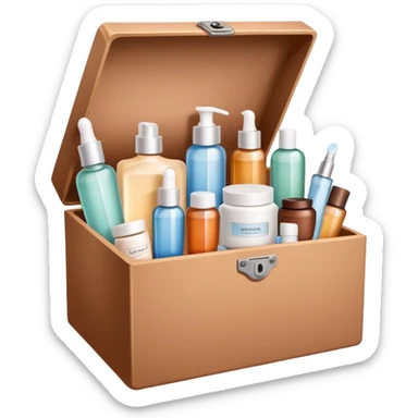skin care Kit brown box sticker