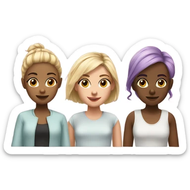 Trio girls sticker