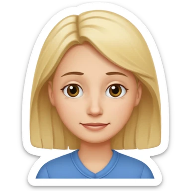 Depict a kindergarten teacher who looks exhausted while helping others, symbolizing neglecting their own needs. 
Make it recognizable at small sizes, positive but realistic. Transparent background, no text. sticker