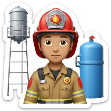 firefighter water tank sticker