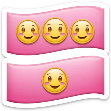 1/3rd Pink, 1/3rd white, 1/3rd yellow horizontal banner sticker