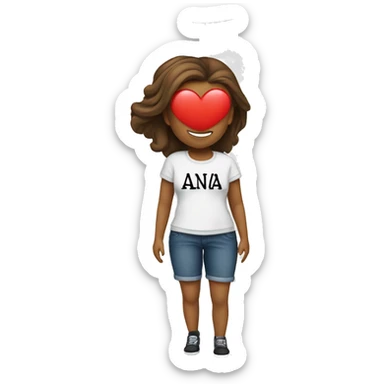 T-shirt with the inscription “I ❤️anna ” sticker