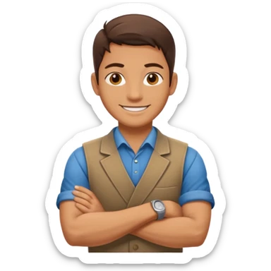 Mach mir einen trader an der wallstreet mit verschränkten armen sticker