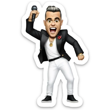 Robbie Williams rock dj  sticker