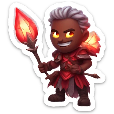 glowing red fantasy eg sticker