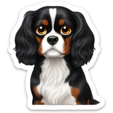 black cavalier king charles sticker