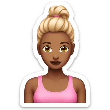 Girl in pink croptop sticker