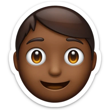 a transparent darkish brown emoji sticker
