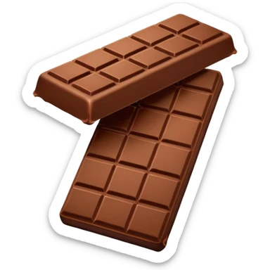 Chocolate bar emoji without gold sticker