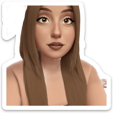 singer with brown hair closeup sticker