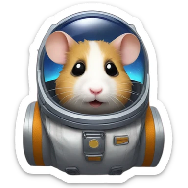 Space traveler hamster sticker