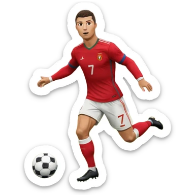 Cristiano Ronaldo scoring a goal sticker