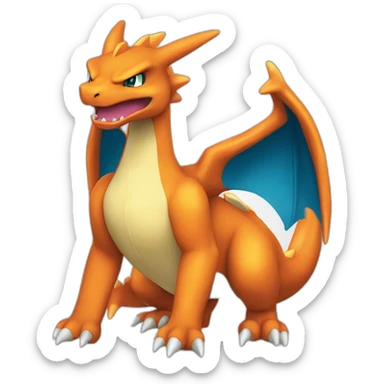 mega charizard x sticker
