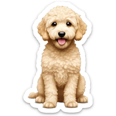 extra small mini golden doodle sticker